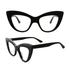 Stylish Womens Cat Eye Tortoise Pattern Eyeglass Frames Clear Full Rim Eyewear