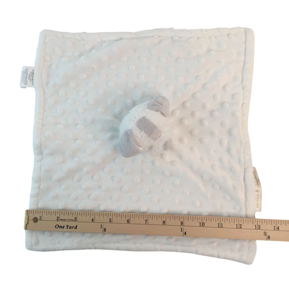 Blankets & Beyond White Gray Puppy Dog Lovey Baby Minky Dots Security Blanket - Image 4 of 4
