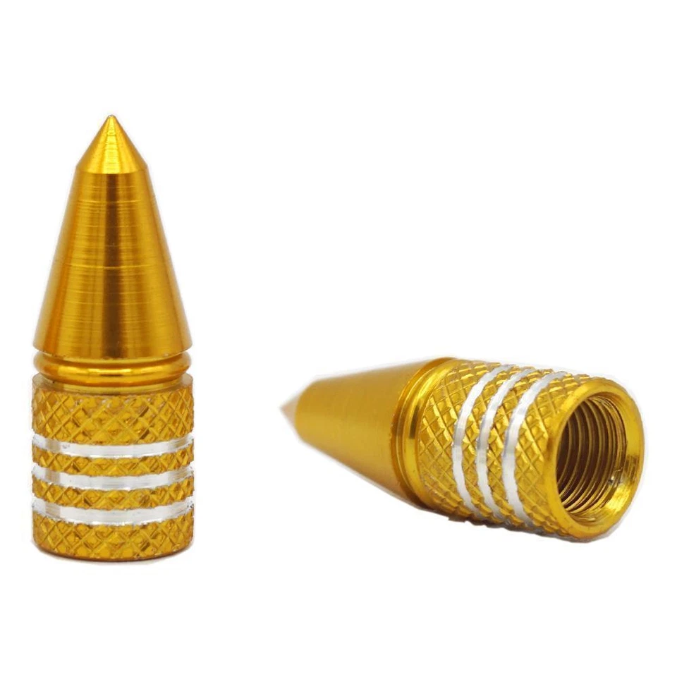 12 Stück YOU.S Ventilkappen Ventil Kappe Spike in Gold für Auto PKW LKW Motorrad - Bild 2 von 2