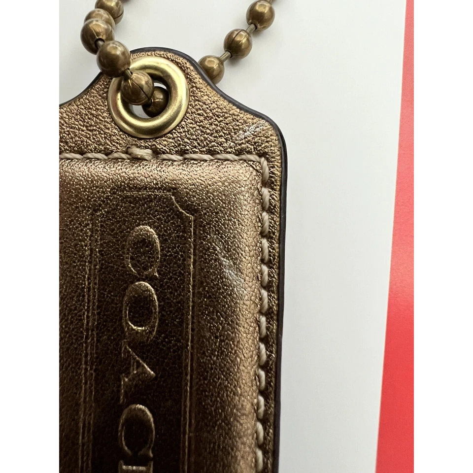 Coach Bag Charm Purse Charm Keychain Fob Key Ring Gold Tone - Image 4 of 4