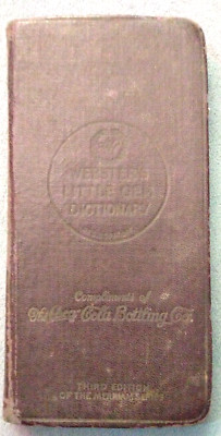 1924 Coca Cola Webster's Little Gem Dictionary 3rd edition of the Merriam Series
