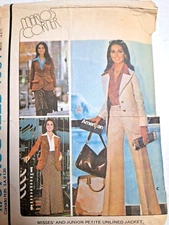 Blazer Jacket Skirt Pants 10 McCalls 4651 Sewing Pattern VTG Cut Marlos Corner