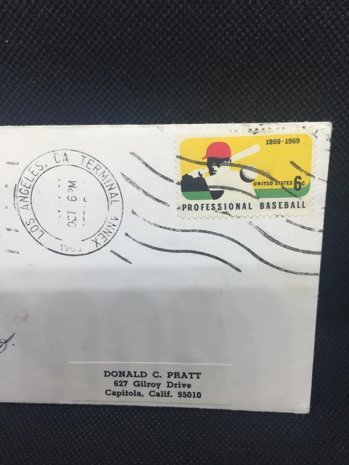 1969 Los Angeles Dodgers First Day Issue Professional Baseball Stamp  - Image 3 of 3