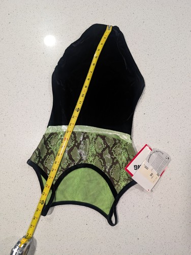 BRAND NEW Alpha gymnastics dance leotard Adult Medium Mystique Reptile Snakeskin - Picture 2 of 3