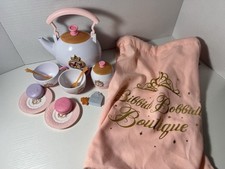 Disney Princess Belle Ariel Tiana Coffee Tea Set 13 Pcs Pink White W/Bag