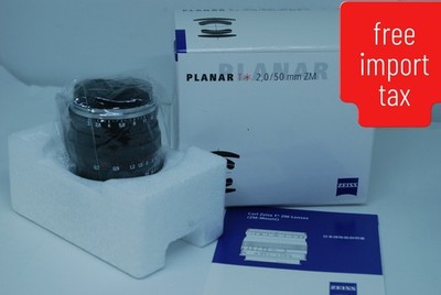''Mint in BOX''Carl Zeiss Planar T 50mm f/2 ZM Lens Black for Leica M #6156