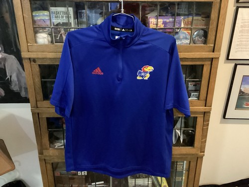 Kansas Jayhawks blau Adidas Team Issued 1/4 Zip S/S Performance Pullover Gr. L - Bild 8 von 12