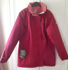 Image of LOVELY LADIES BURGUNDY REGATTA WATERPROOF HYDRAFORT JACKET & HOOD - SZ 20 - BNWT
