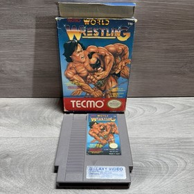Tecmo World Wrestling Nintendo NES con caja + espuma probada funcionando