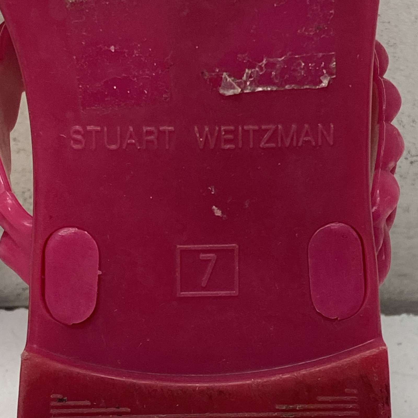 Stuart Weitzman Pink Solid Slide Sandal Women Siz… - image 6