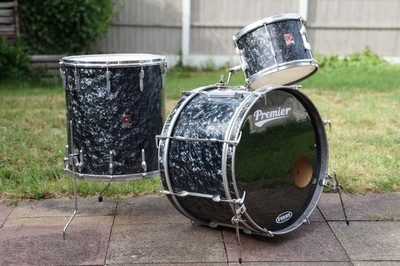 Vintage 50er/60er Premier Schlagzeug in Black Diamond Pearl 12x8 16x18 20x14