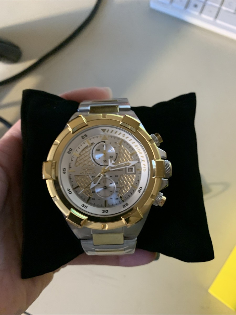 Invicta Men's Aviator Chronograph Quartz Silver Gold Dial Watch