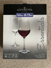 Dartington Lead Free Crystal Red Wine Glasses Set of 2 Clear 490ml New & Boxed 