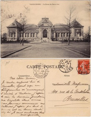 Valenciennes Le Musée des Beaux-Arts Pas-de-Calais CPA Ansichtskarte 1912