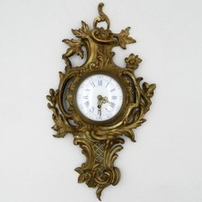 Cartel d'applique en bronze de style Louis XV, époque XIXe siècle, ancien.