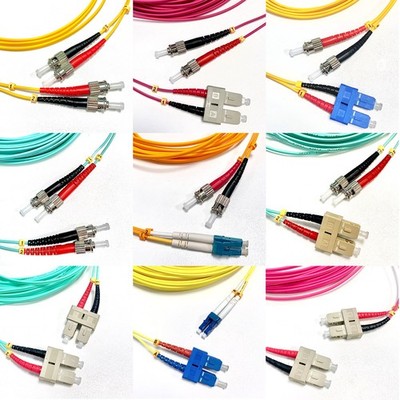 Patchkabel Glasfaserkabel LWL Netzwerk 9/50/125µ LC/ST/SC OS1 OS2 OM3 OM4 Duplex
