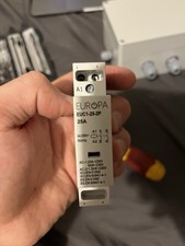 Europa EUC1 Contactor, 230 V ac Coil, 2-Pole, 20 A, 4 kW, 2NO, 240 V ac