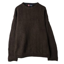 Vintage Ralph Lauren CHAPS herringbone cotton knit sweater size L men's 