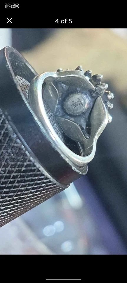 James Avery Sterling Silver And Bronze Sunflower Ring Size 6 - Image 3 of 3