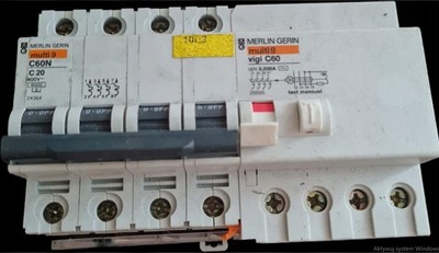 Set MCB+RCD Merlin Gerin Multi9 C60N C20 + Vigi C60 1-tlg