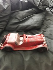 Vintage Hubley Kiddie Toy No. 485 Red 9” Roadster Convertible Made in USA