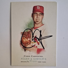 Signed 2006 Topps Allen & Ginter's Chris Carpenter Auto St. Louis Cardinals #211