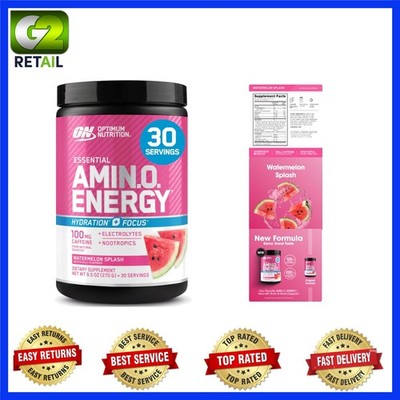 Essential Amino Energy + Electrolytes - Watermelon Flavor for Energy and Focus