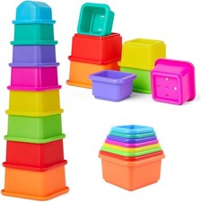 Baby Stacking Nesting Cups Toy, Montessori Toys for Toddlers 6 Months