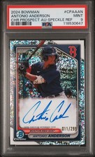 2024 BOWMAN CHROME PROSPECT AUTOS #CPAAAN ANTONIO ANDERSON 11/299 PSA 9