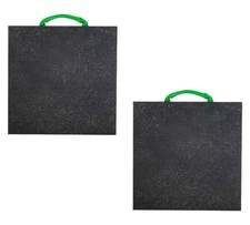 2 PK 24"x24"x3" Thick Outrigger Pad w/ 2 Ergonomic Handle Black Stabilizing Jack