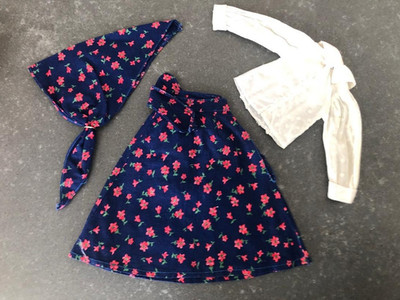 1960's Furga Italy 17'' Alta Moda Doll PROVENCE 8764 Set-Top/Skirt/Scarf-WOW!
