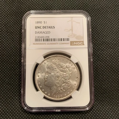 1890-P U.S. MORGAN SILVER DOLLAR - UNC DETAILS - NGC GRADED!
