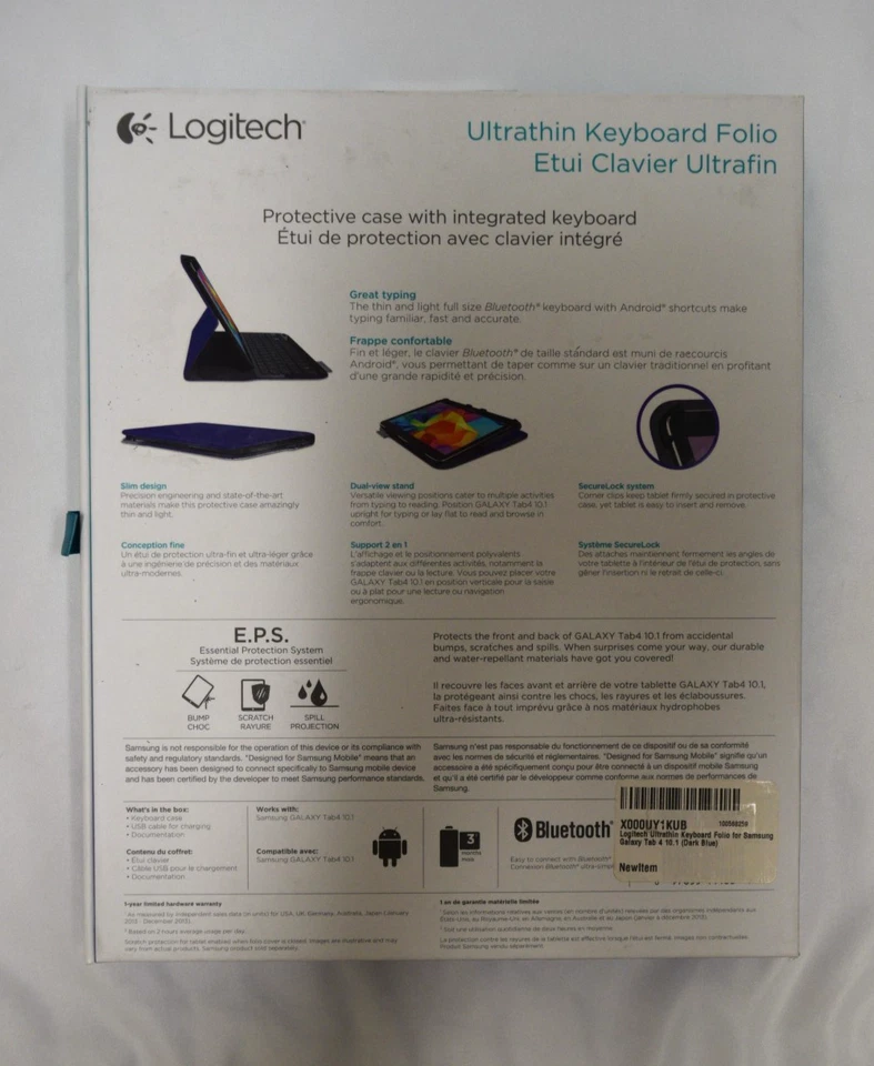 New Logitech Ultrathin Keyboard Folio for Samsung Galaxy Tab 4 10.1 - Image 2 of 4