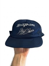 Vintage Snap-on Tools Trucker Hat Mesh Back Cap Blue Yupoong Snapback Adjustable