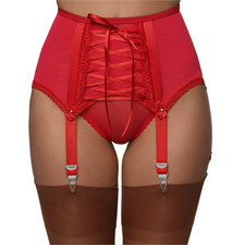 Strumpfhalter Anya Strapsgürtel 3 Farben 6 Straps Metallclips Luxus PowerNet