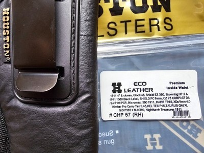 IWB Soft Leather Holster Houston - You'll Forget You're Wearing It! Choose Model