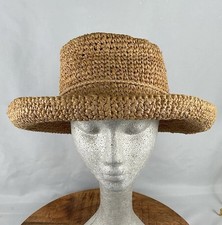 Scala Collection Women's Rolled Brim Natural Straw Hat Braid