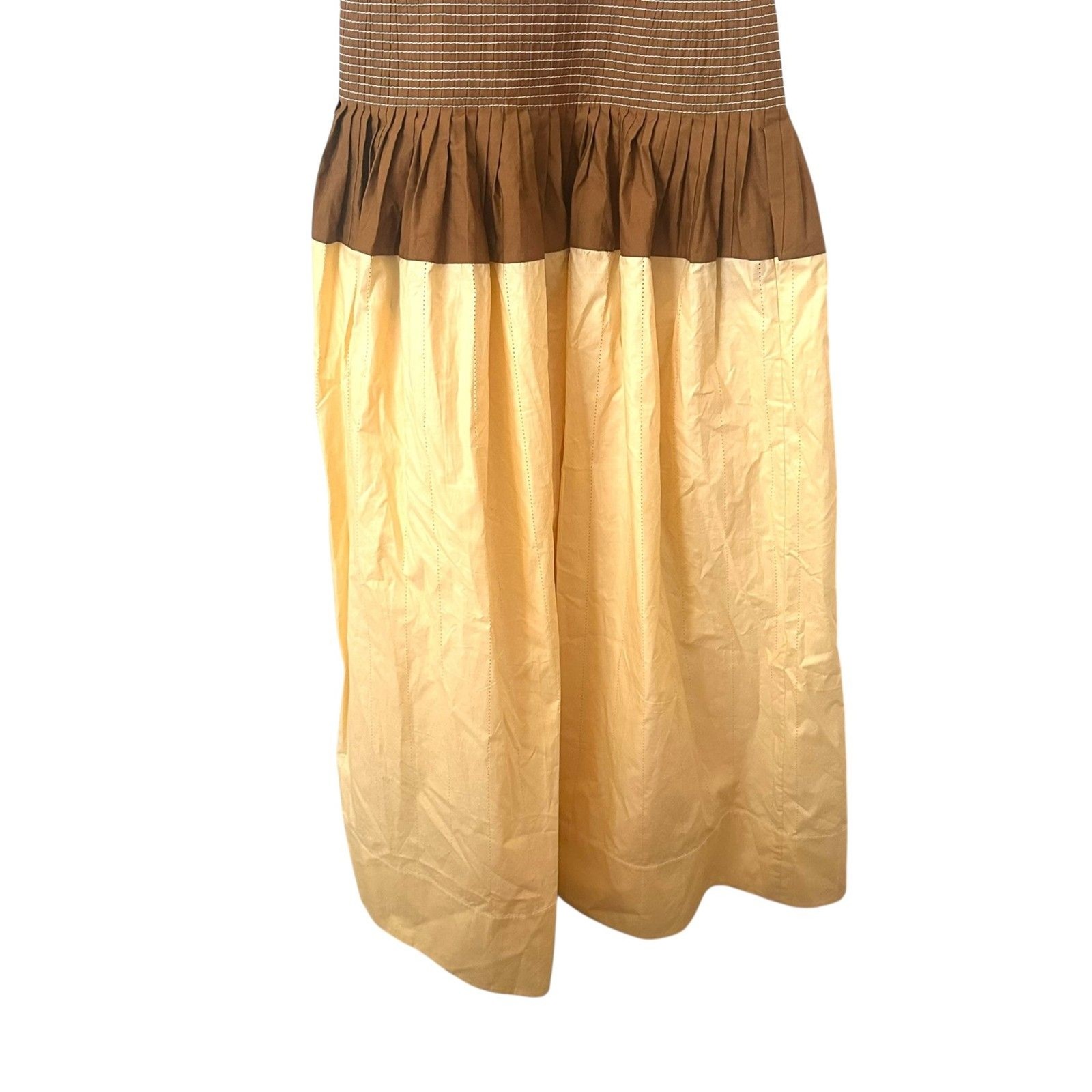 TORY BURCH Colorblock One Shoulder Smocked Midi Dress NWT SZ 4 thumbnail 5