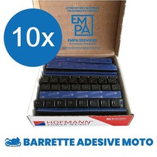 10pz Barrette Pesi adesivi neri equilibratura cerchi ruote moto gr. 40 Hofmann