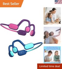 Bluetooth Kids Headphones 2 Pack - 85dB Safe Listening, Modern Open-Ear Design