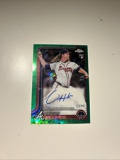 2025 Topps Chrome Logofractor  Rookie Auto Grant Holmes Green Refractor /99
