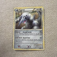 Aggron - 1/102 - Holo Rare Triumphant HGSS Set TCG - Pokemon Card - MP/HP
