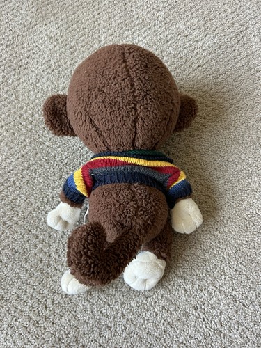 THE CHILDRENS PLACE MONKEY Knit Striped Sweater Brown Stuffed Animal Plush 10” - Picture 3 of 3