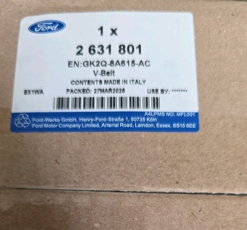 Ford 2631801 GK2Q-8A615-AC Timing Belt Kit Genuine OEM Unused Complete