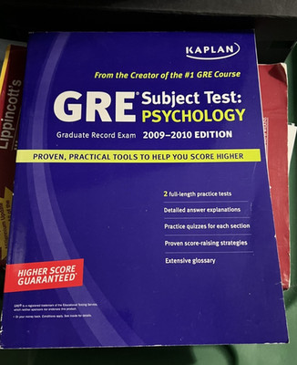 GRE Psychology  Test Prep 2009-2010 by Kaplan (2008, Trade Paperback)