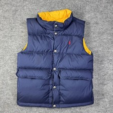 Polo Ralph Lauren Reversible Puffer Vest Kids Blue Thermal Warm Wind Resistant
