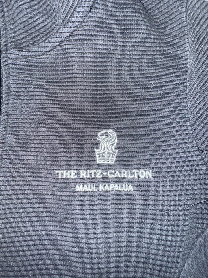 Chaqueta de golf recta para mujer talla XS acanalada cremallera completa Ritz Carlton Kapalua Foto 3 de 4