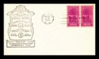 WASHINGTON INAUGURATION SESQUICENTENNIAL FDC SCOTT 854 PAIR US COVER