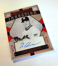 TOM GLAVINE (HOF AUTO #1/10) 2015 Panini Cooperstown 2014 Induction RED FOIL #46