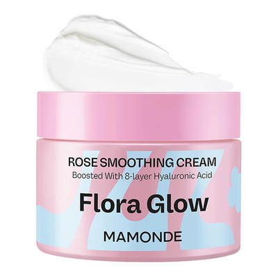 Flora Glow Rose Cream Face Moisturizer | Hydrating, Smoothing Korean Moisturizer